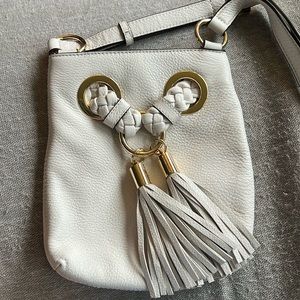Michael Kors White Pebble Soft Leather Crossbody